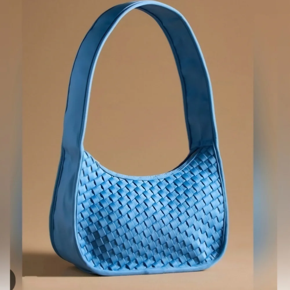 AntropolgieElegant Blue Woven Shoulder Bag - Picture 3 of 5